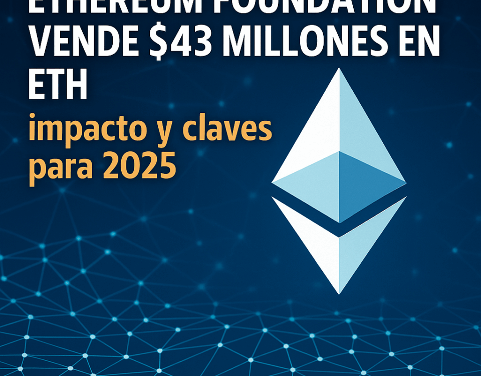 Ethereum Foundation vende $43 millones en ETH para proyectos